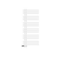 BADHEIZKÖRPER Iron EM 600x1400 mm Weiß mit Ventil Durchgang - Weiß, Metall (60/140/3cm) - LuxeBath