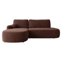 ECKSOFA Loridu O Premium, Seite: Links - Nussbaumfarben/Schwarz, Holz/Kunststoff (274/174cm) - MIRJAN24