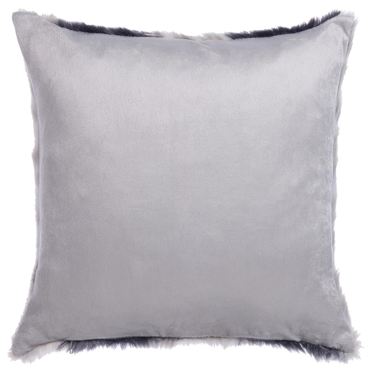 DEKOKISSEN 2er-Set Dunkelbraun 45/45 cm Hordeum - Dunkelbraun, Kunststoff/Textil (45/45cm) - Beliani