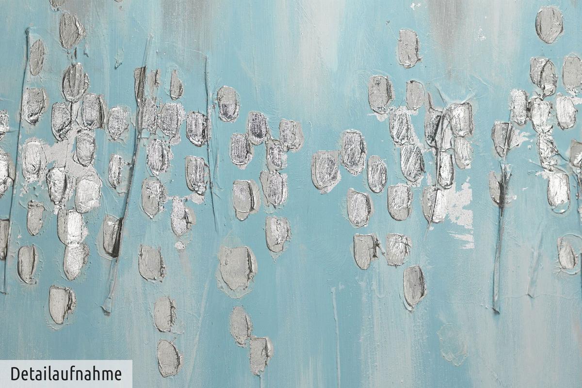 ACRYLBILD HANDGEMALT 100/75 cm - Blau/Beige, Holz/Textil (100/75cm) - KUNSTLOFT