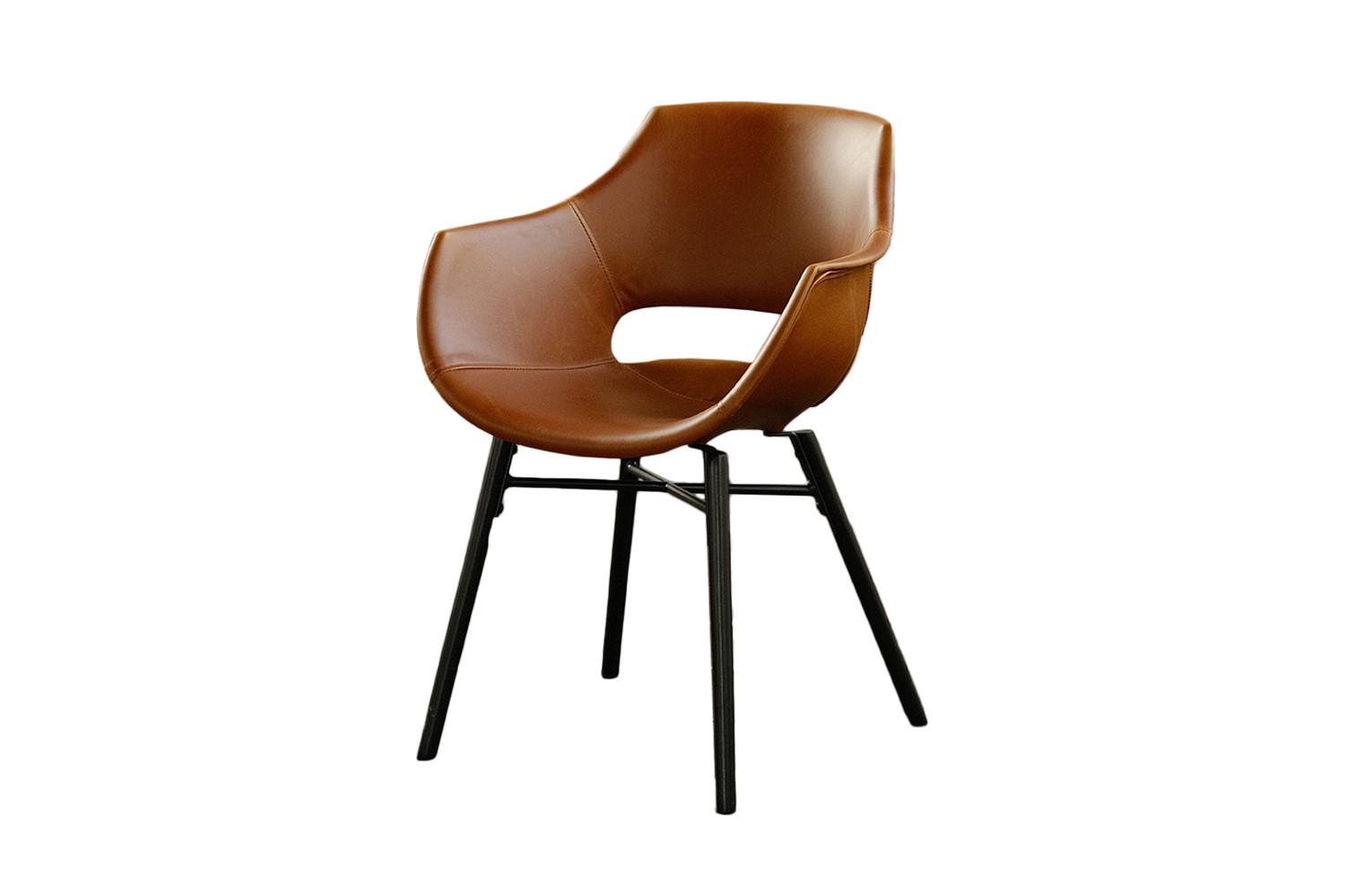 STUHL ZAJA Braun Kunstleder - Braun, Leder (57/82/59cm) - KAWOLA