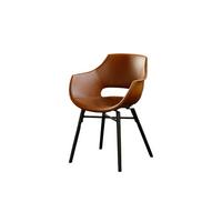 STUHL ZAJA Braun Kunstleder - Braun, Leder (57/82/59cm) - KAWOLA