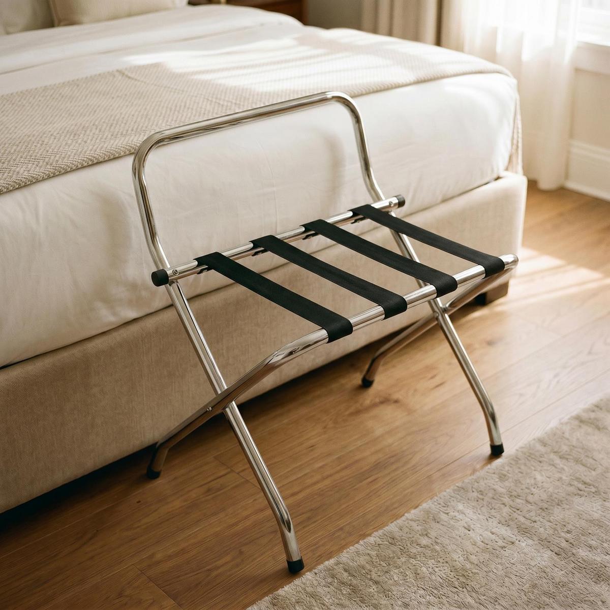KOFFERSTÄNDER SUITE chrom - Chromfarben, Metall (62/70/49cm) - CARO-Möbel