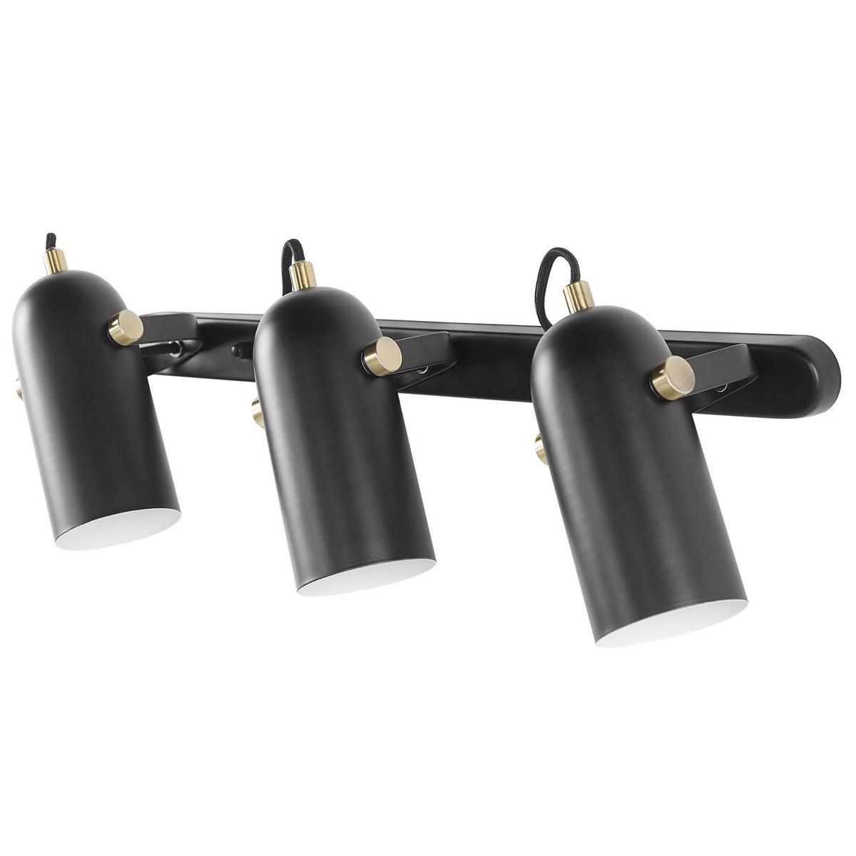 WANDLEUCHTE Tyria 54/8/23 cm - Schwarz, Metall (54/23/8cm) - Beliani