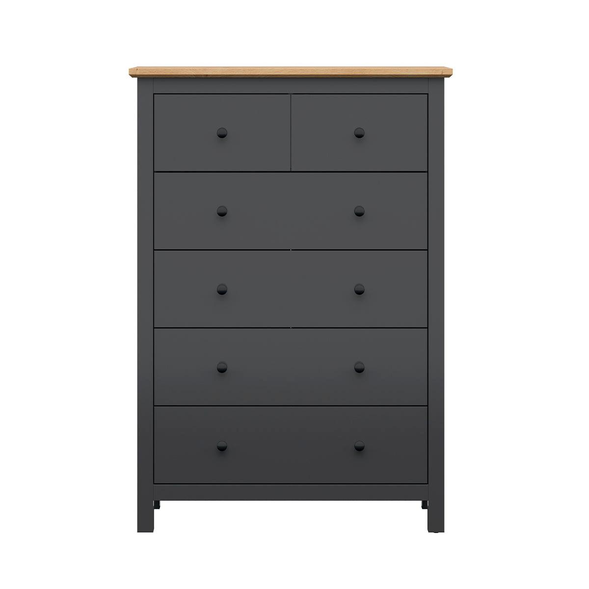 KOMMODE Duck Anthrazitgrau und Holz - Grau, Holzwerkstoff (101/145/44cm) - Petits-meubles