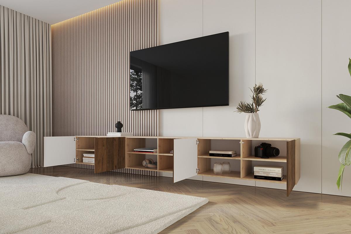 LOWBOARD NOA-2-W 3x100x40x40 cm - Artisan / Katania - Eiche Wotan, Holzwerkstoff (300/40/40cm) - ALTDECOR