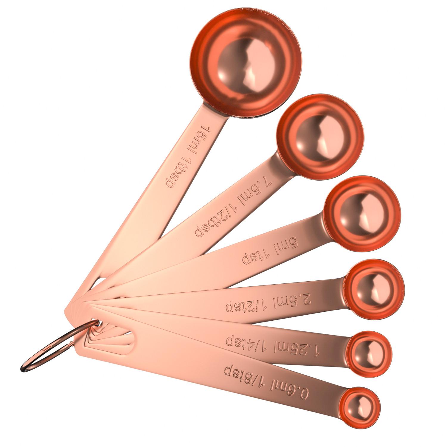 MESSLÖFFEL SET (6-tlg.) - Roségold, Metall (0.015L) - Intirilife