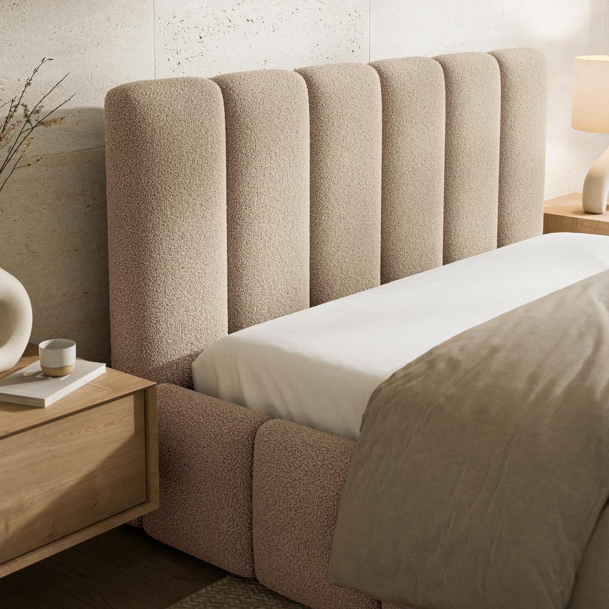 POLSTERBETT RANIS 180x200 cm mit Bettkästen - Beige - Beige, Holz/Textil (180/200cm) - MASSENO