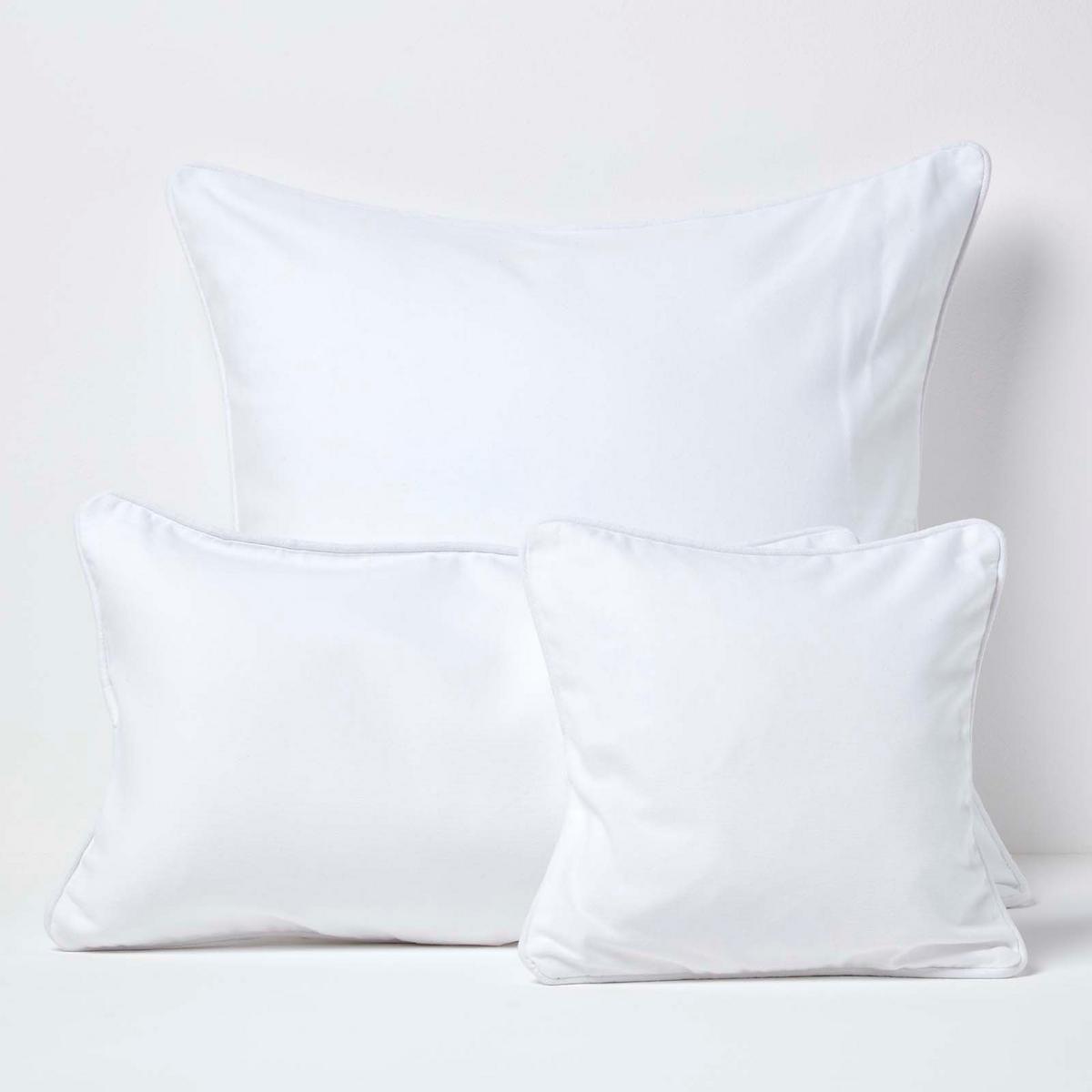 KISSENHÜLLE weiß 60/60 cm, 100% Baumwolle - Weiß, Textil (60/60cm) - Homescapes