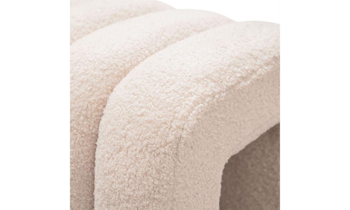HOCKER RIBA 50/38/43 cm Beige - Beige, Textil (50/43/38cm) - Lookway
