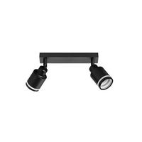 DECKENSTRAHLER Saarbrücken 2-flammig 30/5/15.7 cm - Schwarz, Metall (30/5/15.7cm) - Nettlife