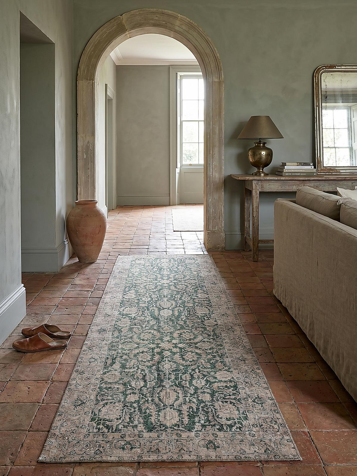 TEPPICH Waschbar HURST, orientalisch, Grün, 60 x 230 cm - Grün, Textil (230/60cm) - KADIMA DESIGN