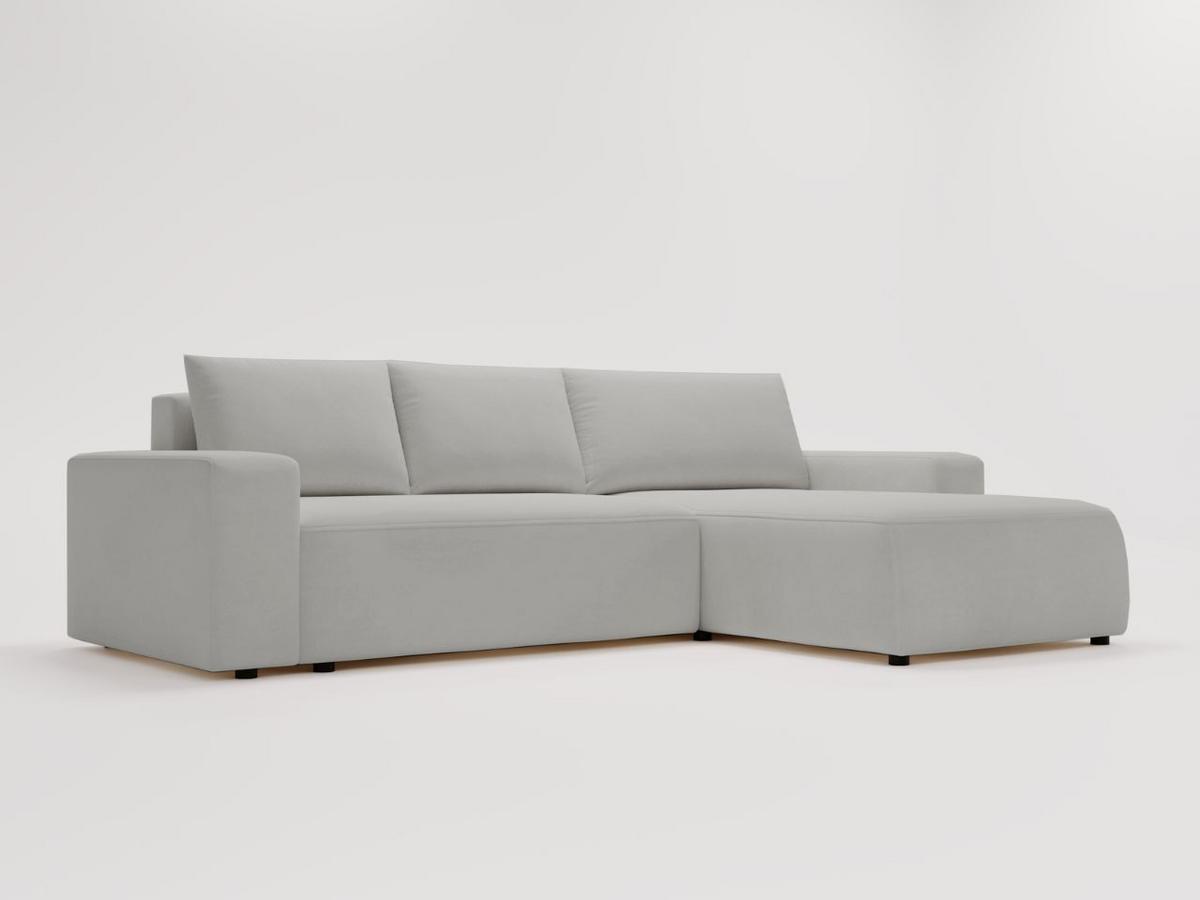 ECKSOFA Tazones Hellgrau Rechts - Hellgrau, Holz/Kunststoff (250/165cm) - Graingold
