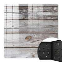 SCHLÜSSELBOX Schwarz 30x30 cm- Türöffnung nach rechts - Holzstruktur - Grau, Metall (30/30/5cm) - TULUP