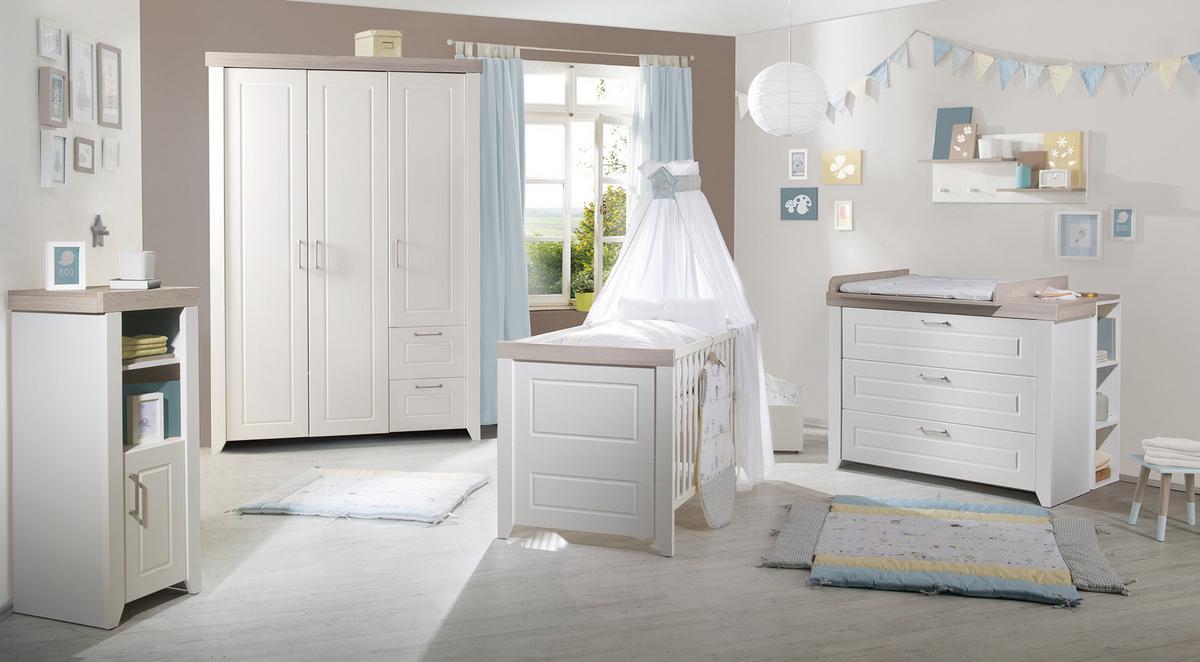BABYZIMMER-SET Felicia II 3-teilig - Weiß, Holzwerkstoff (76/82/144cm) - Roba