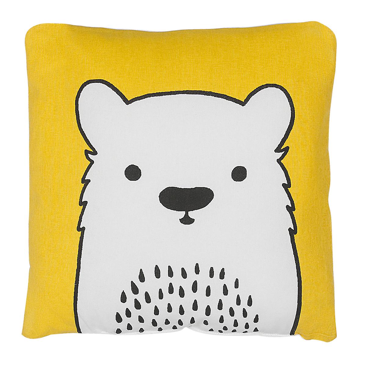 DEKOKISSEN 2er-Set Gelb 45/45 cm Waranasi - Gelb, Naturmaterialien/Textil (45/45cm) - Beliani
