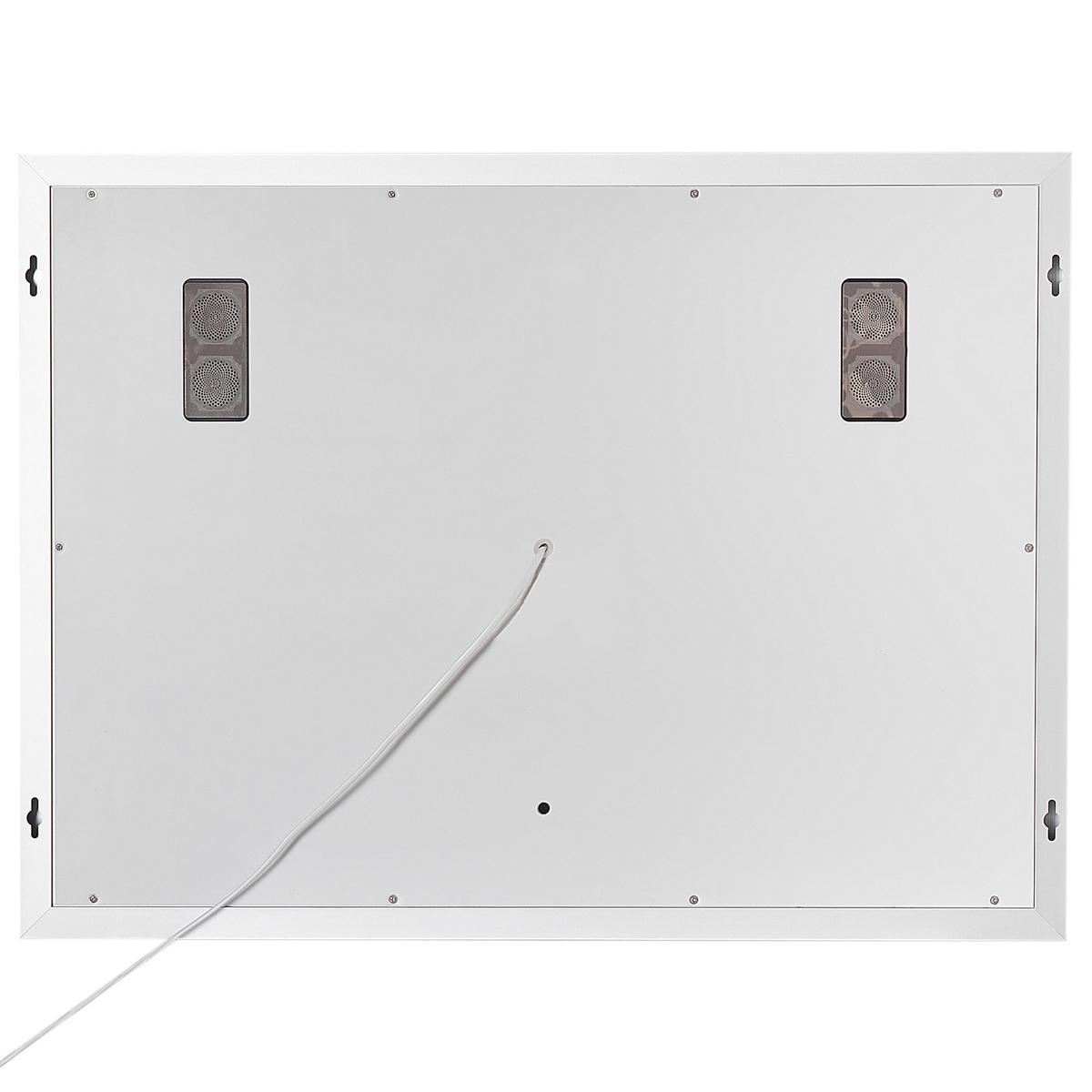 LED-BADEZIMMER-SPIEGEL 80/60 cm Silber Montaron - Silberfarben, Glas (80/60/4cm) - Beliani