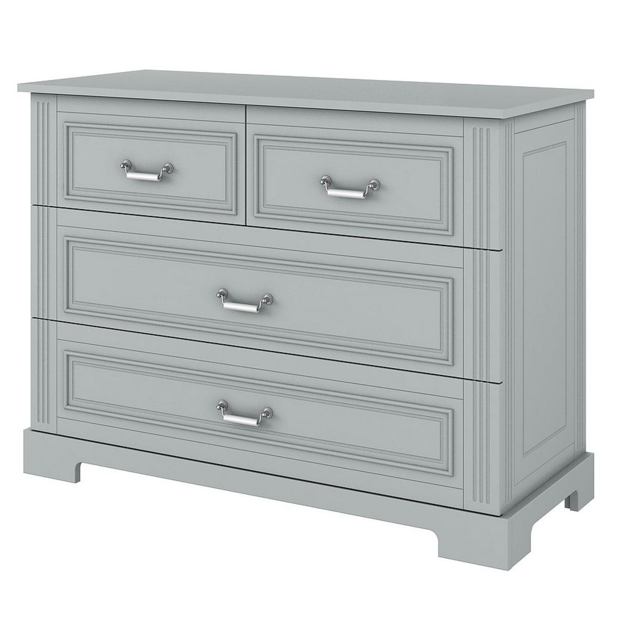KINDERKOMMODE Ines – rustikale Eleganz und Funktionalität Grau - Grau, Holzwerkstoff (120/90/51cm) - RAUMHIRSCH FURNITURE
