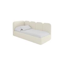 EINZELLBETT Jugendbett mit Bettkasten, Rechts - VELY 80x200 Beige - Perlmutt, Holzwerkstoff/Textil (80/200cm) - ALTDECOR