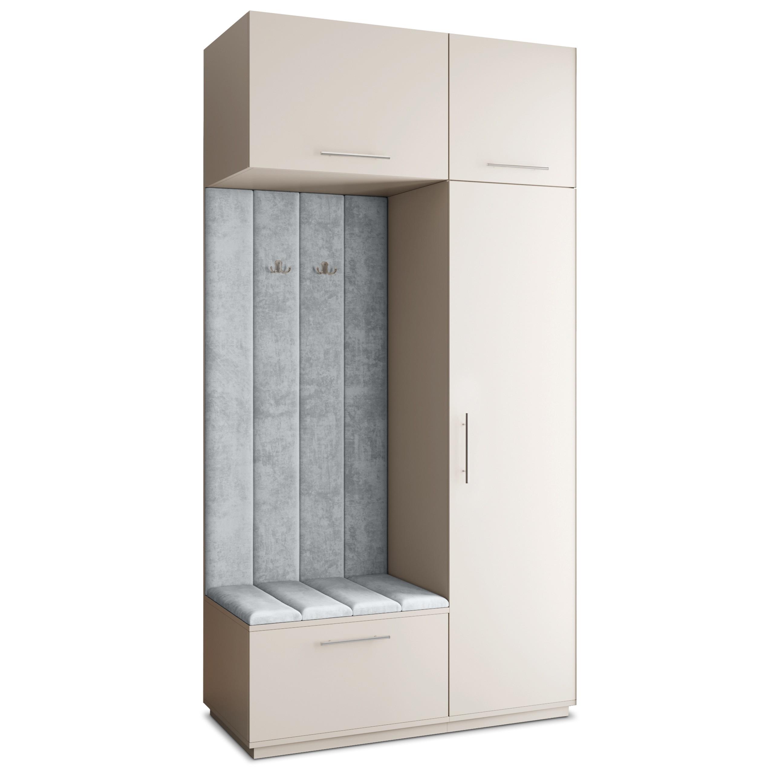 GARDEROBENSCHRANK REMA 120/240/60 cm Modern Kaschmir - Kaschmir/Hellgrau, Holzwerkstoff (120/240/60cm) - MASSENO