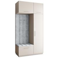 GARDEROBENSCHRANK REMA 120/240/60 cm Modern Kaschmir - Kaschmir/Hellgrau, Holzwerkstoff (120/240/60cm) - MASSENO