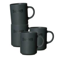 HENKELBECHER Empower grau 390 ml 4er Set - Grau, Keramik (0.39L) - Ritzenhoff Breker