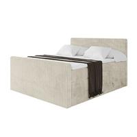 BOXSPRINGBETT mit Matratze H3|H4 und Lattenrost - TOLO-Z KING 180x200 Cord - Creme - Champagner, Holzwerkstoff (180/200cm) - ALTDECOR