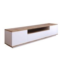 TV-MÖBEL mit 3 Türen - L180 cm - Weiß, Holz/Holzwerkstoff (44.5/44.6/180cm) - Calicosy
