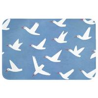 WC-VORLEGER Vögel - Weiß - Muster Toilettenvorleger 60x40 cm - Blau, Textil (60/1cm) - OnlyWow