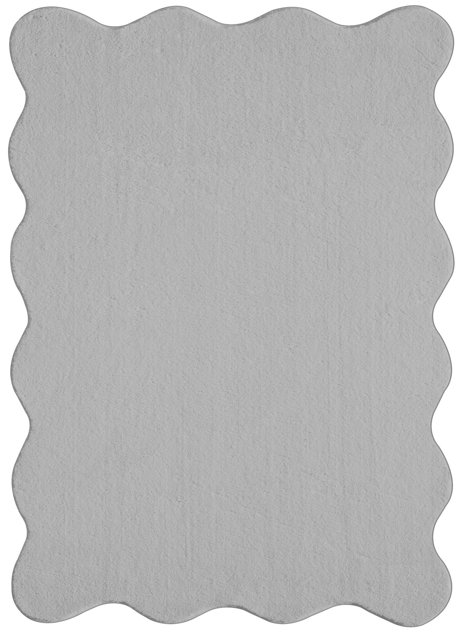 HOCHFLORTEPPICH Antirutsch Uni TIRSO Polyester Grau 160 x 220 cm - Grau, Textil (160/220cm) - KADIMA DESIGN