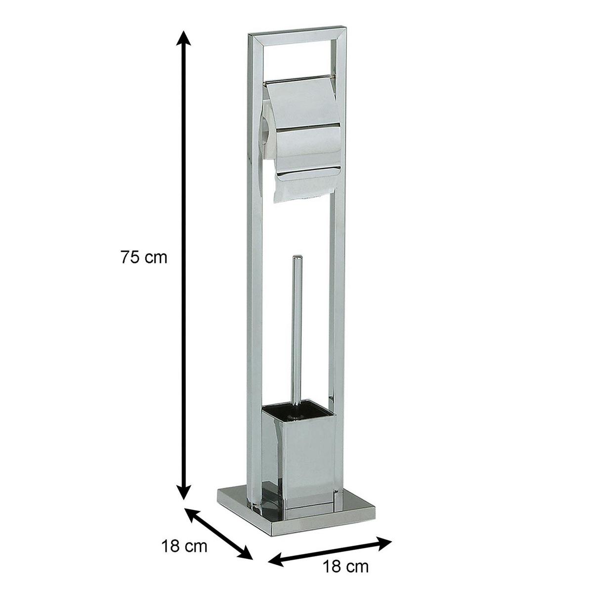 WC GARNITUR TOMA - Chromfarben, Metall (18/75/18cm) - IDIMEX
