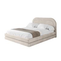 POLSTERBETT mit Bettkasten und Lattenrost, Bett mit Matratze H3/H4 - LERIS 180x200 Beige - Beige, Holzwerkstoff/Textil (180/200cm) - ALTDECOR