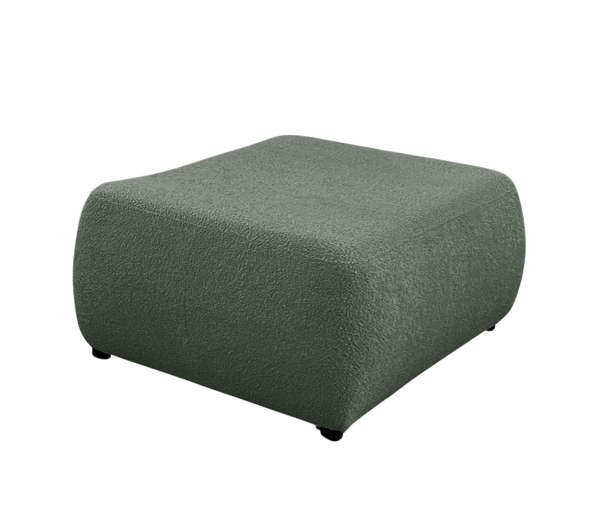 POLSTERHOCKER Anike In Now Or Never - Waldgrün, Holzwerkstoff/Textil (98/42/66cm) - Fun Möbel