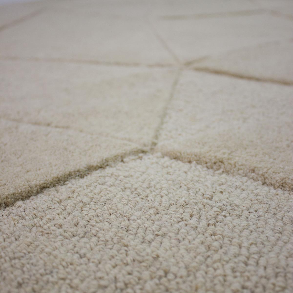 WOLLTEPPICH DEBEN, geometrisch, Natur, 200 x 290 cm - Beige, Textil (290/200cm) - KADIMA DESIGN
