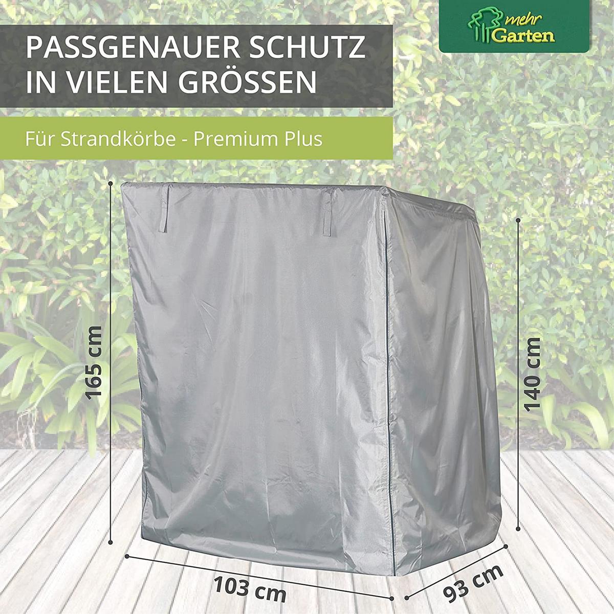 STRANDKORBHÜLLE SHP-80019 - Grau, Kunststoff (103/165/93cm) - mehr Garten
