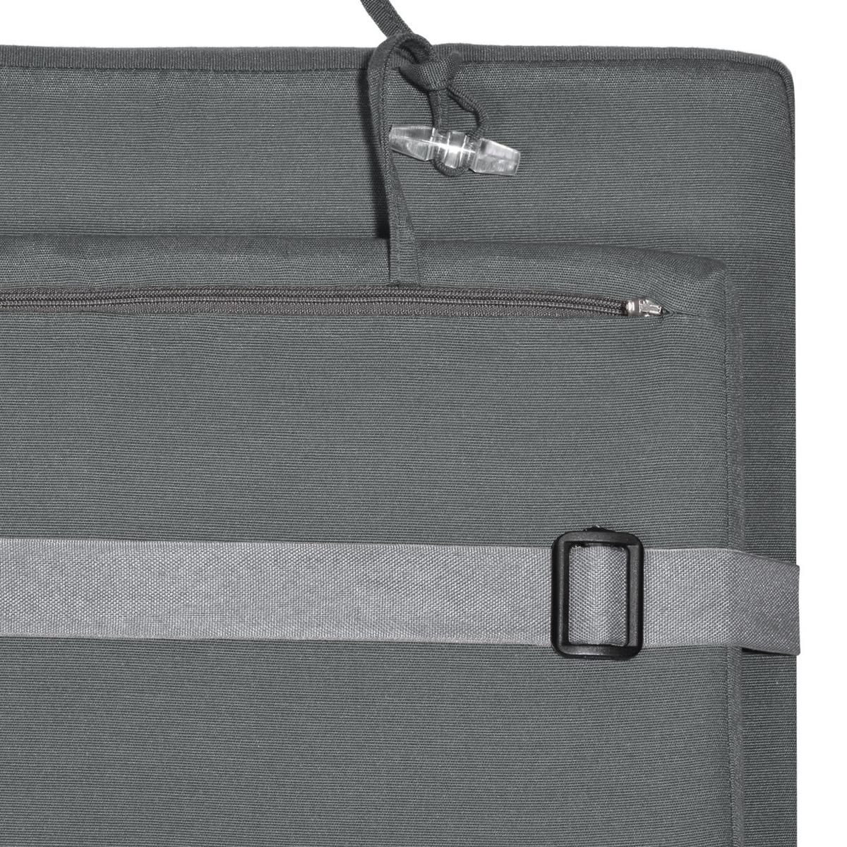DECKCHAIRAUFLAGE Loftlux DC 175/45/5 cm Graphitgrau - Grau, Textil (45/5/175cm) - Beautissu 