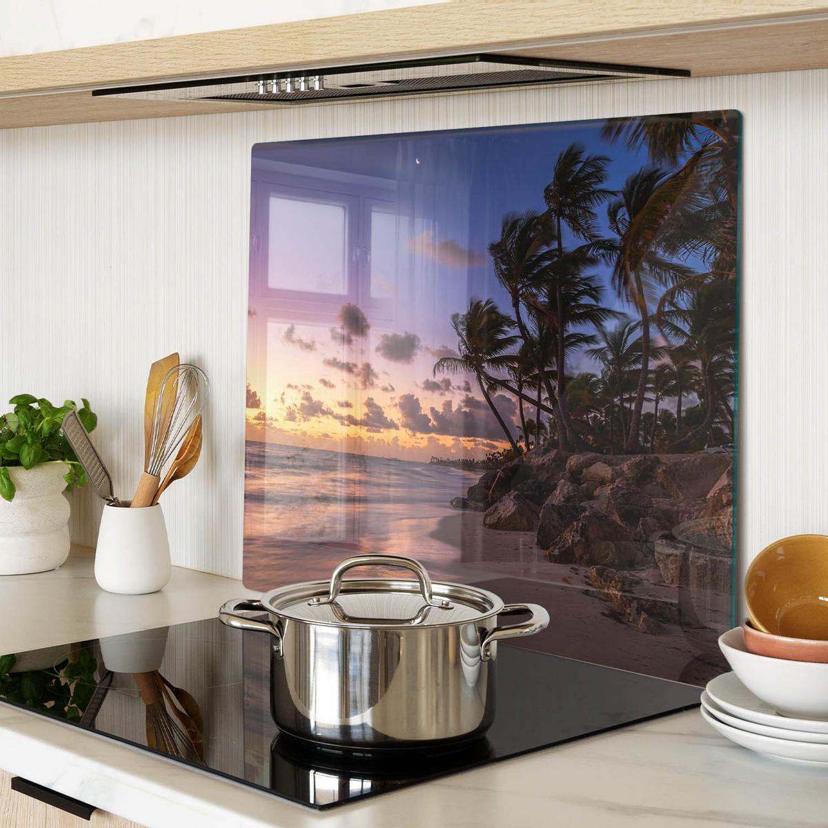 GLASPLATTE 60x52 cm Sonnenstrand - Gelb, Glas (60/0.4/52cm) - TULUP