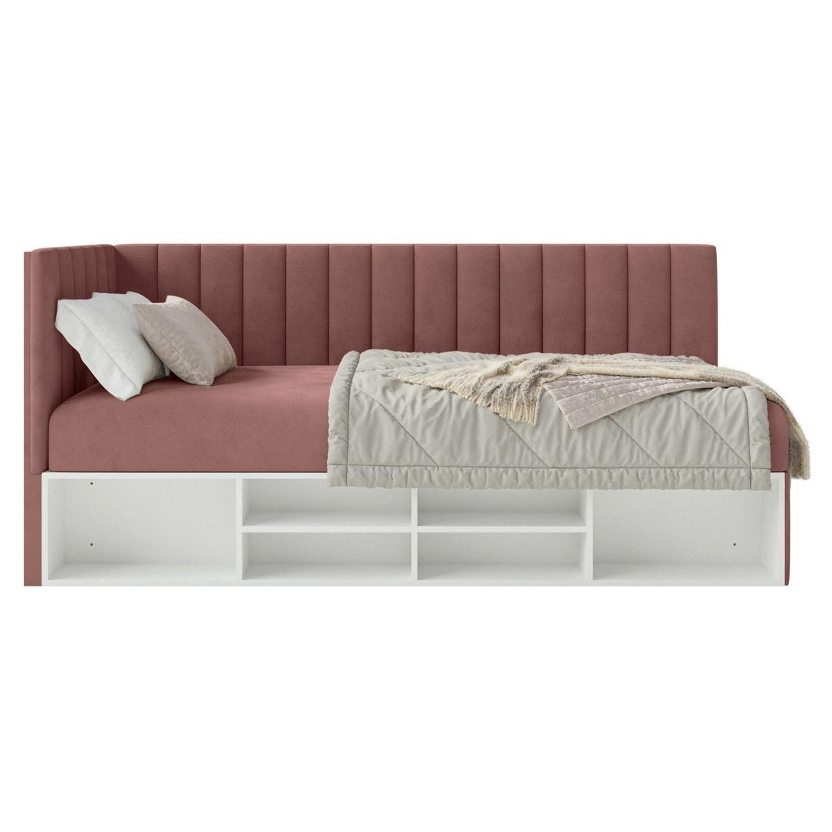 JUGENDBETT Ventrio Rosa Easy-Clean-Samtbezug 90x200 cm - Pink, Kunststoff/Textil (90/200cm) - Selsey