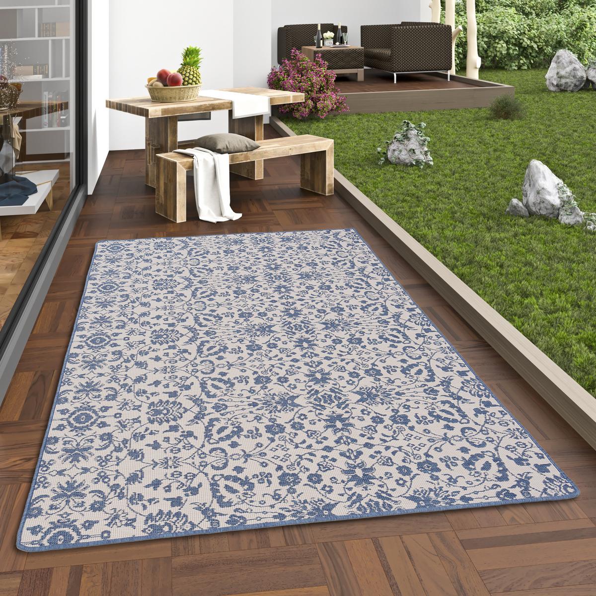 IN- UND OUTDOOR TEPPICH BEIDSEITIG NEWPORT MODERN - Creme, Textil (133/133cm) - Snapstyle
