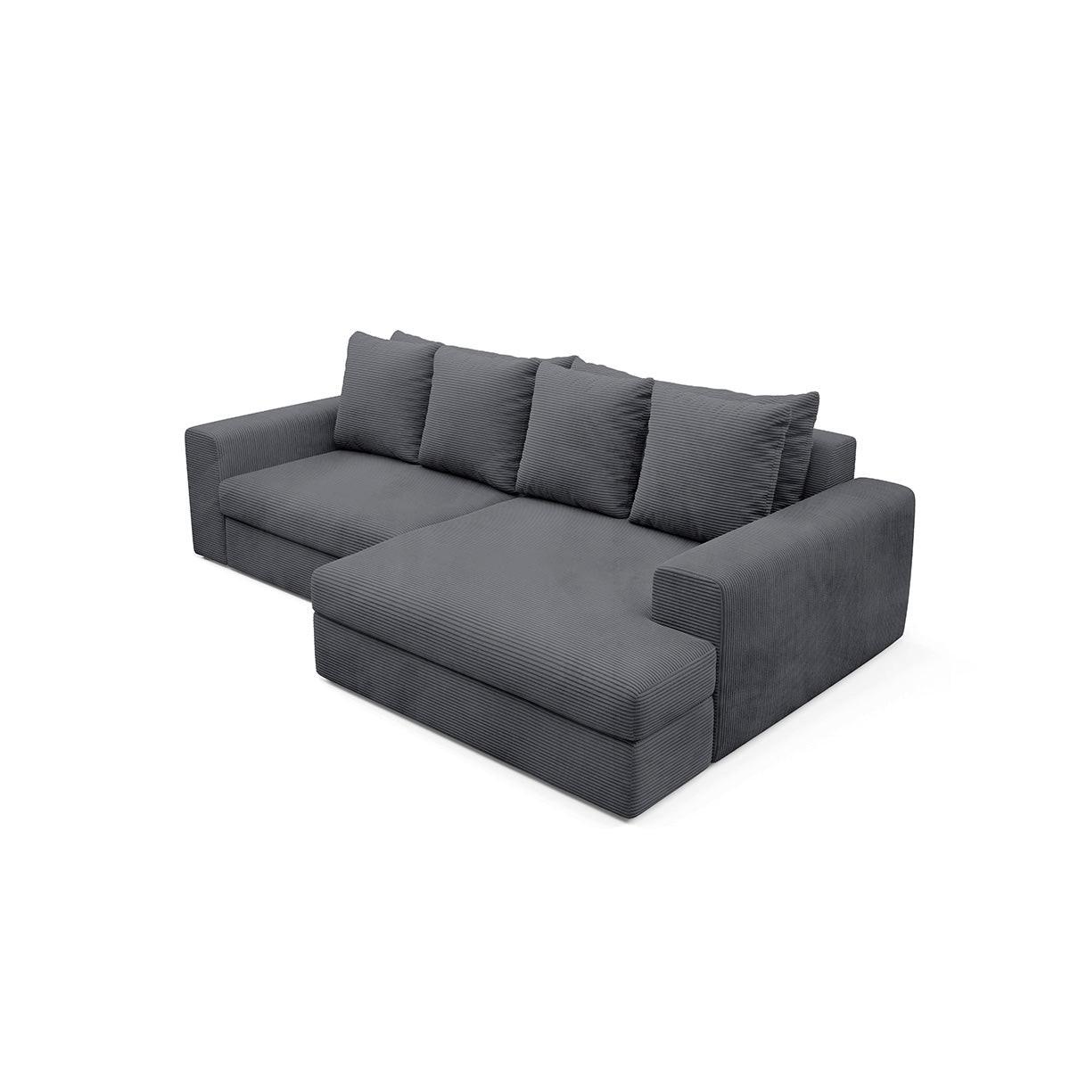 ECKSOFA Paola 3 Sitzplätze Grau - Grau, Holz (272/167cm) - Petits-meubles