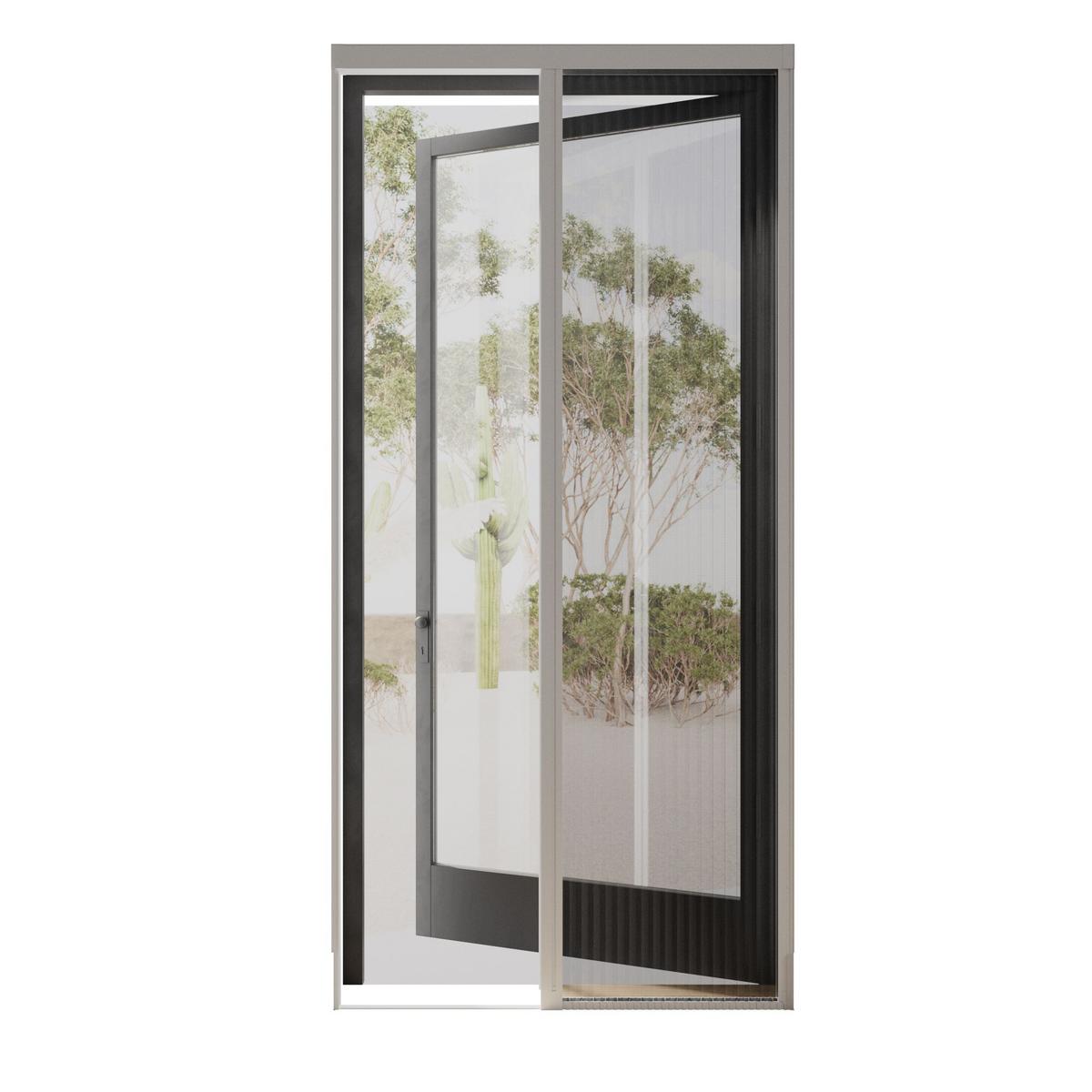 INSEKTENSCHUTZTÜR plissiert weiß - Weiß, Textil (96/200/3.7cm) - Cocoon Home Concepts