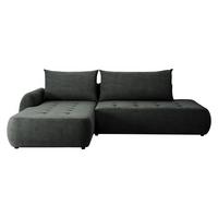 ECKSCHLAFSOFA Bueno I, Seite: Links - Dunkelgrau/Schwarz, Holz/Textil (300/185cm) - MIRJAN24