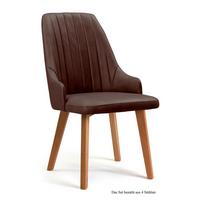 ESSZIMMERSTUHL (4er-Set) Daryl 52x91x60 Eiche geölt/Braun - Eichefarben/Braun, Kunststoff (60/91/52cm) - 58aufmkessel