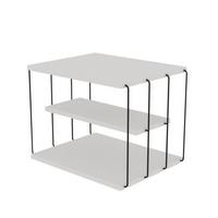 BEISTELLTISCH mit mehreren Ebenen - Lifon - 50/40/33 cm - Weiß, Holzwerkstoff (45/40/33cm) - Calicosy