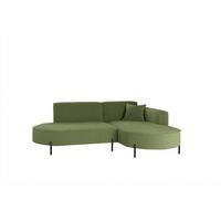 ECKSOFA Valencia Xs - Hellgrün, Holzwerkstoff/Textil (236/165cm) - Fun Möbel