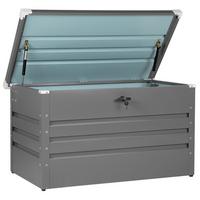 AUFLAGENBOX Stahl grau 100/62 cm Cebrosa - Grau, Metall (100/60/62cm) - Beliani