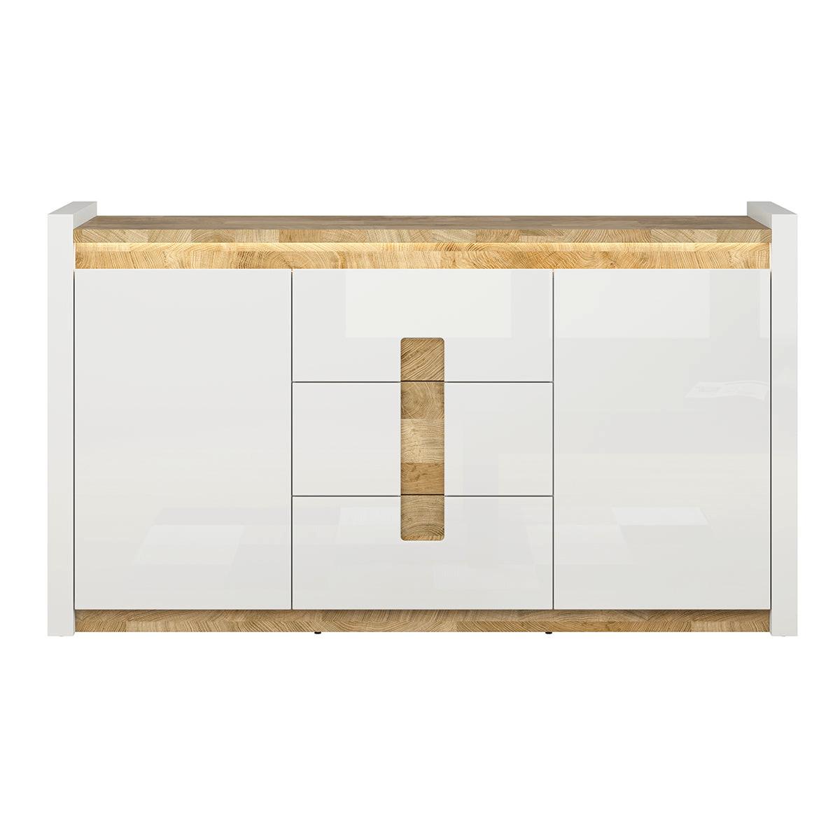 SIDEBOARD Helios Weiß und Holz - Weiß, Holzwerkstoff (172/96.5/41cm) - Petits-meubles