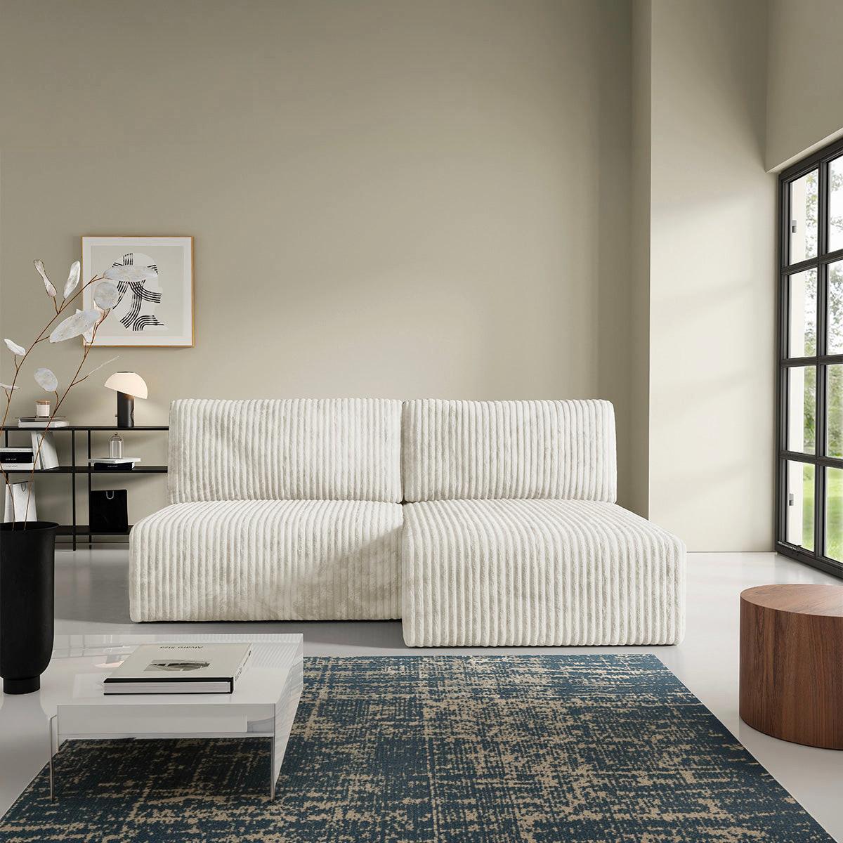 ECKSOFA Angela 3 Sitzplätze Weiß - Weiß, Holz (210/149cm) - Petits-meubles