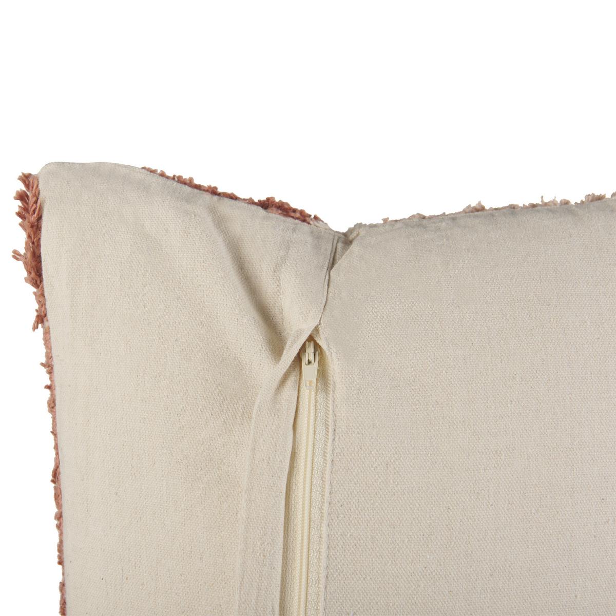 DEKOKISSEN 2er-Set Weiß 30/50 cm Camassia - Pink/Beige, Textil (30/50cm) - Beliani