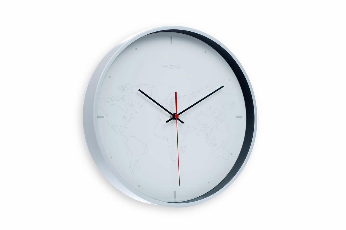 WANDUHR Design Weiß 31/31 cm - Weiß, Holzwerkstoff (30.5/30.5/4cm) - ONZENO